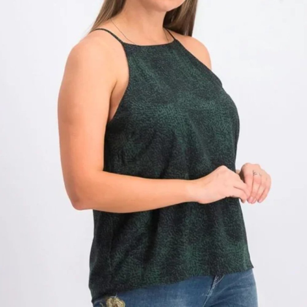 Kaileigh green black high neck M top